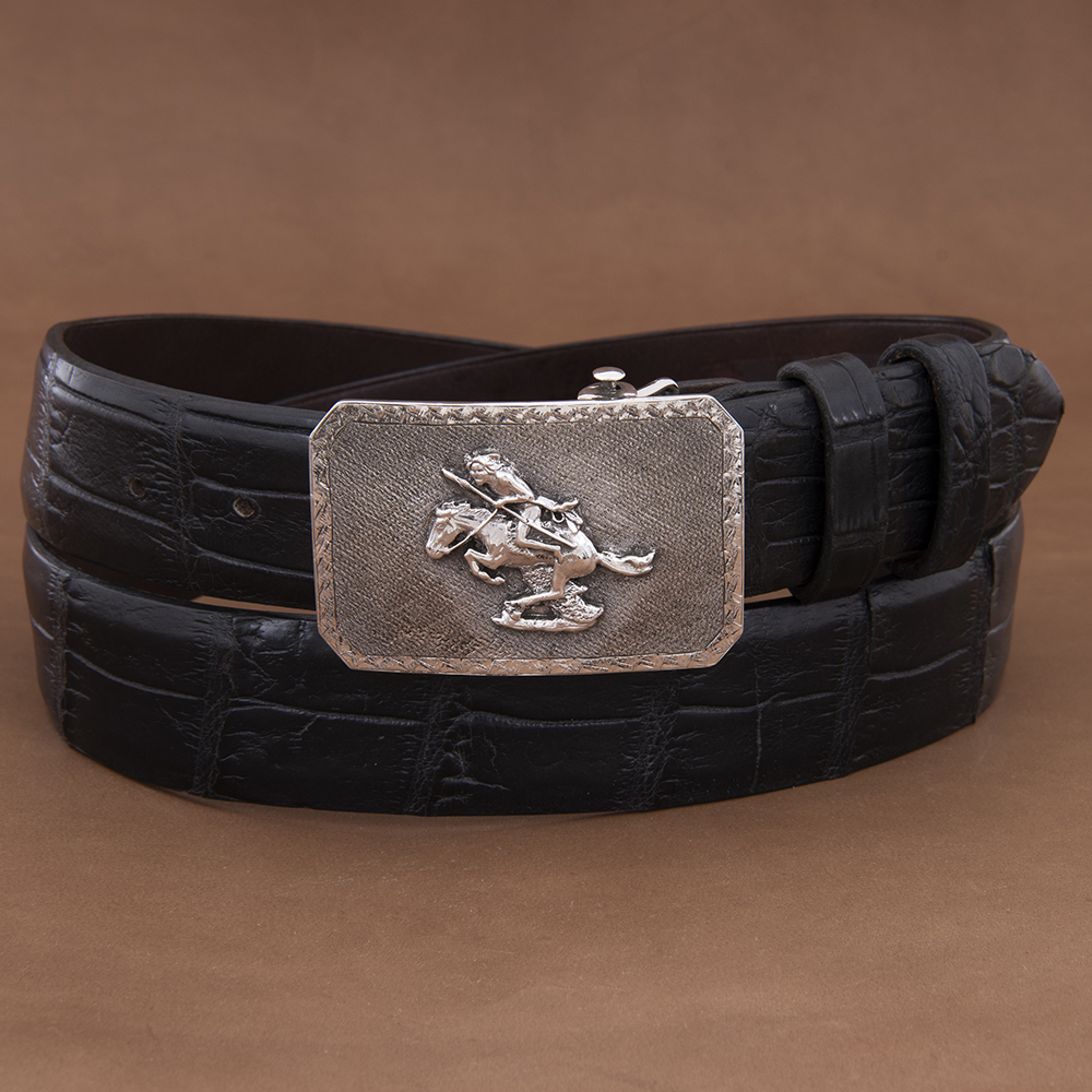 SST Mesa Crosshatch Buckle w/Cheyenne Saw Tooth Border