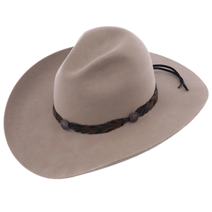 Camo Hatband w/4 Feathers 3 Copper Bufflao Buttons