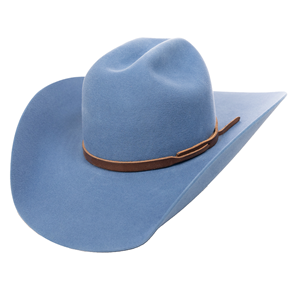 Cobalt Cowboy Hat - with a Leather Hatband