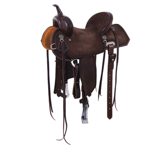 Burns 1/8 Chocolate SO Barrel Saddle-Notched-Celtic Border