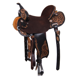 Chocolate Russet 1/2 Breed 7/8 Sunny D Round Barrel Saddle