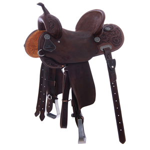 Chocolate 1/2 Breed Sunny D Round Barrel Saddle