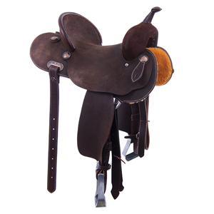 Chocolate Roughout Pencil Roll round Barrel Saddle