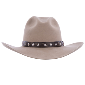 Brown Weathered Leather Bronc Slingshot Hat Band