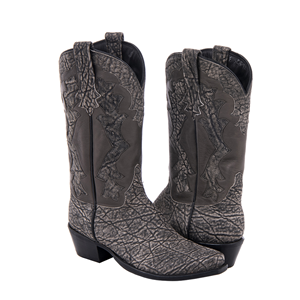 Ladies Grey Safari Elephant Cowboy Boots