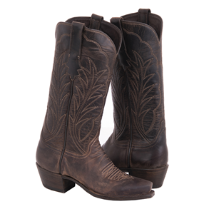 Ladies 11" Tobac Goat Winn Cowboy Boots