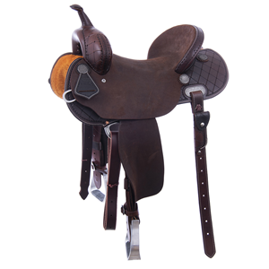 Chocolate 1/2 Breed Quilt Cheyenne Round Barrel Saddle