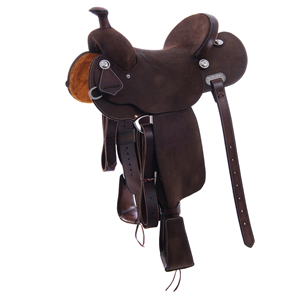 CHOCOLATE RO LIGHTWEIGHT VERSATILITY SADDLE- ROUND- SINGLE INSKIRT- CHEYENNE- HARD SEAT