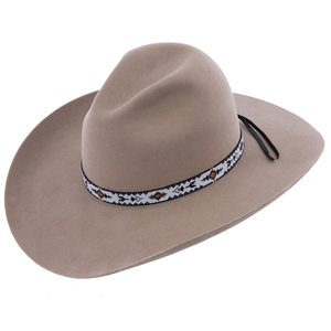 13 Wide White Hatband w/Black, Green, Picasso Red