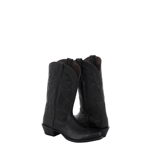Ladies Black Lizard Cowboy Boot