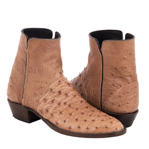Mens Short Zip Brandy Brucito FQ/Brandy Brucito Smooth Ostrich