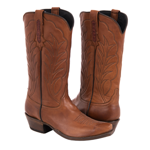 Ladies 13" British Tan Aniline Winn Cowboy Boots