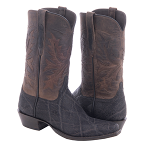 Men's 12" Nicotine Elephant Tobac Fern Inlay Cowboy Boot