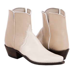 Ladies Shorty Bone Kidskin Boots