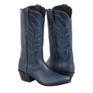 Ladies 13" Blue Diablo Boots with Winn Stitch