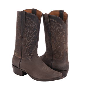 Men's 12" Chocolate/Tobac Goat Cowboy Boot