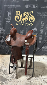 Chocolate RO Aztec Border Round Barrel Saddle