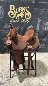Chocolate RO Diamond Half Diamond Border Round Barrel Saddle