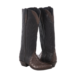 Ladies 17" Kango Full Quill Ostrich Winn Cowboy Boot