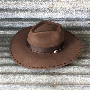 FIRE BRICK ARROW CHOCOLATE BUCK STITCH AND CHOCOLATE WILD ROSE