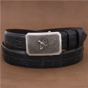 Mesa Quail Crosshatch Buckle with High Polished Border