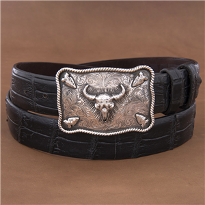 Henry Mountain Arrowhead Skull Western Buckle