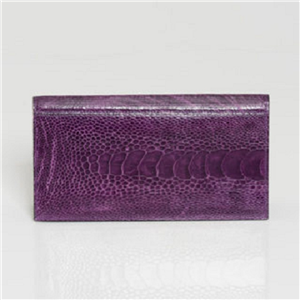 LADIES PREMIER PURPLE OSTRICH WALLET