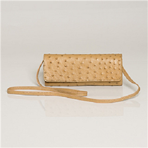 ANGELINA OSTRICH IVORY CLUTCH