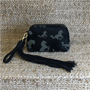 BLACK TASSEL POUCH GIDDYUP HANDBAG