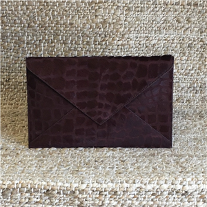 WINE CROC EMBOSSED CLUTCH