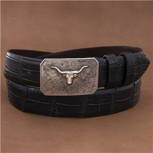 Plain Steer Crosshatch Buckle