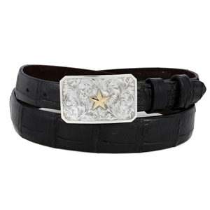 Plain 14K Star High Polished Western Buckle