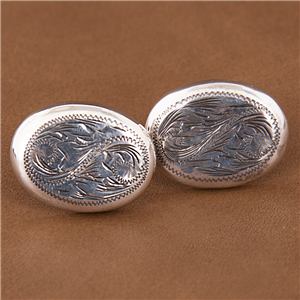 Western Engraved Cuff Links