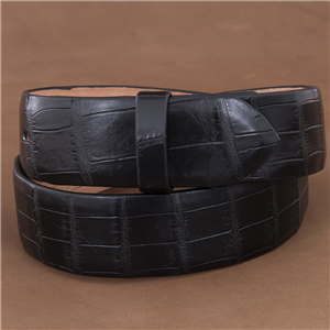 Black Matte Alligator 1 1/2" Belt