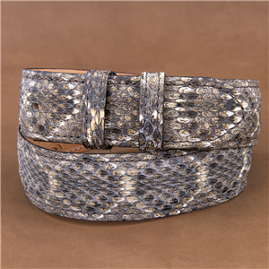 Natural Rattlesnake 1 1/2" Billeted Belt