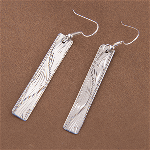 Engraved Bar Earrings 