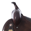 BURNS CHOCOLATE SO/RO BARREL SADDLE W/ FEATHER-XTREME