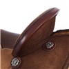 Burns Chestnut RO/ Russet RO Barrel Saddle w/ Simple Rope Border