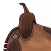 Burns Chestnut RO/ Russet RO Barrel Saddle w/ Simple Rope Border