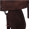 BURNS CHOCOLATE RO BARREL SADDLE W/ SS SPOT BORDER
