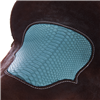 BURNS CHOCOLATE RO BARREL SADDLE W/ SS SPOT BORDER