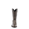 MENS FULL GREY BISON COWBOY BOOT COLLAR AND SIDE SEAM