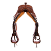 Burns Chestnut SO Ranch Cutter - Conventional - Deluxe Barbwire Border w/ MW Floral