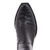 Ladies Cowboy 13-2.5 Black Caiman/Black Calf Custom Inlay