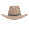 11 Wide Loom "Bruce" Black, Bayberry Satin & Silver Hatband