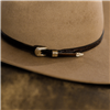 WILD ROSE TOOLED HAT BAND 3/8-1/4 CHOC