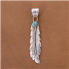 HERON FEATHER PENDANT W/TURQUOISE