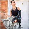 The Gallop Black Long Tall 100% Satin Silk Scarf (1 AVAILABLE)