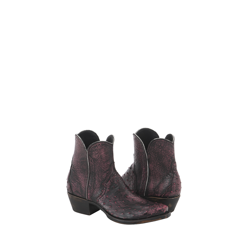LADIES SHORTY BK WASHED PINK FQ OSTRICH