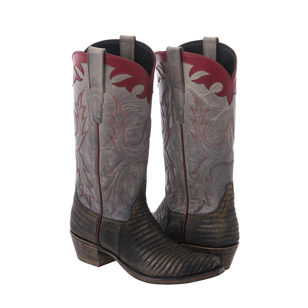 red lizard boots